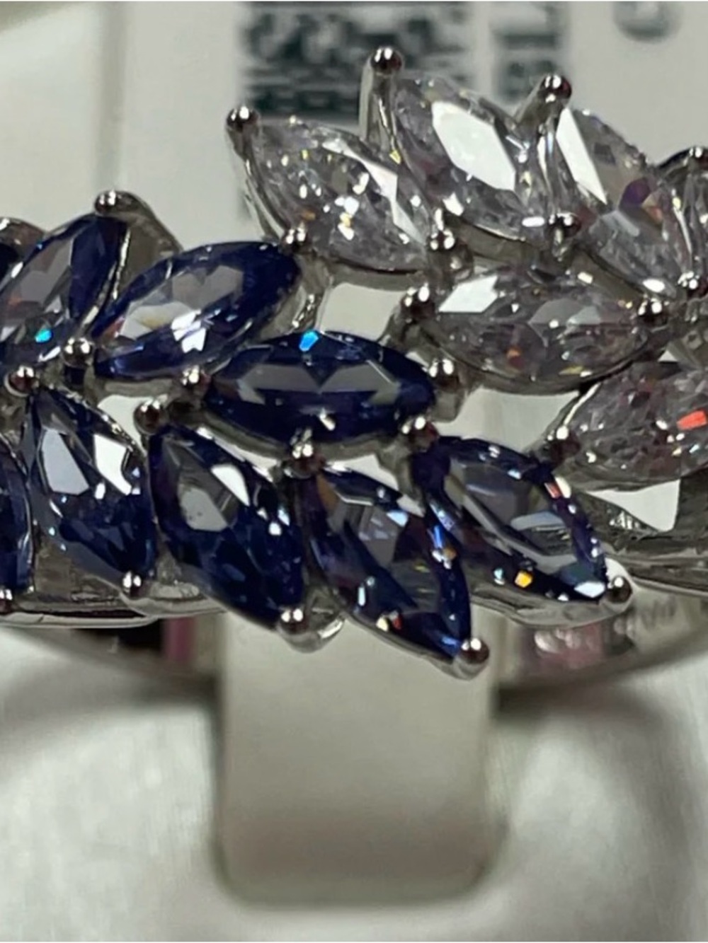 Sterling Silver 4.16 ct tw Tanzanite & CZ Ring New w/ Tags JTV Bella Luce JTV